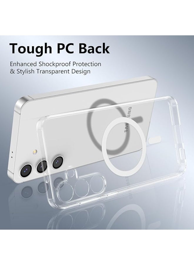 Magnetic for Samsung Galaxy A24 Case Clear, [Compatible with Mag-safe] Slim Thin Anti-Yellow Shockproof Phone Cover for Samsung A24, Transparent - Image 4